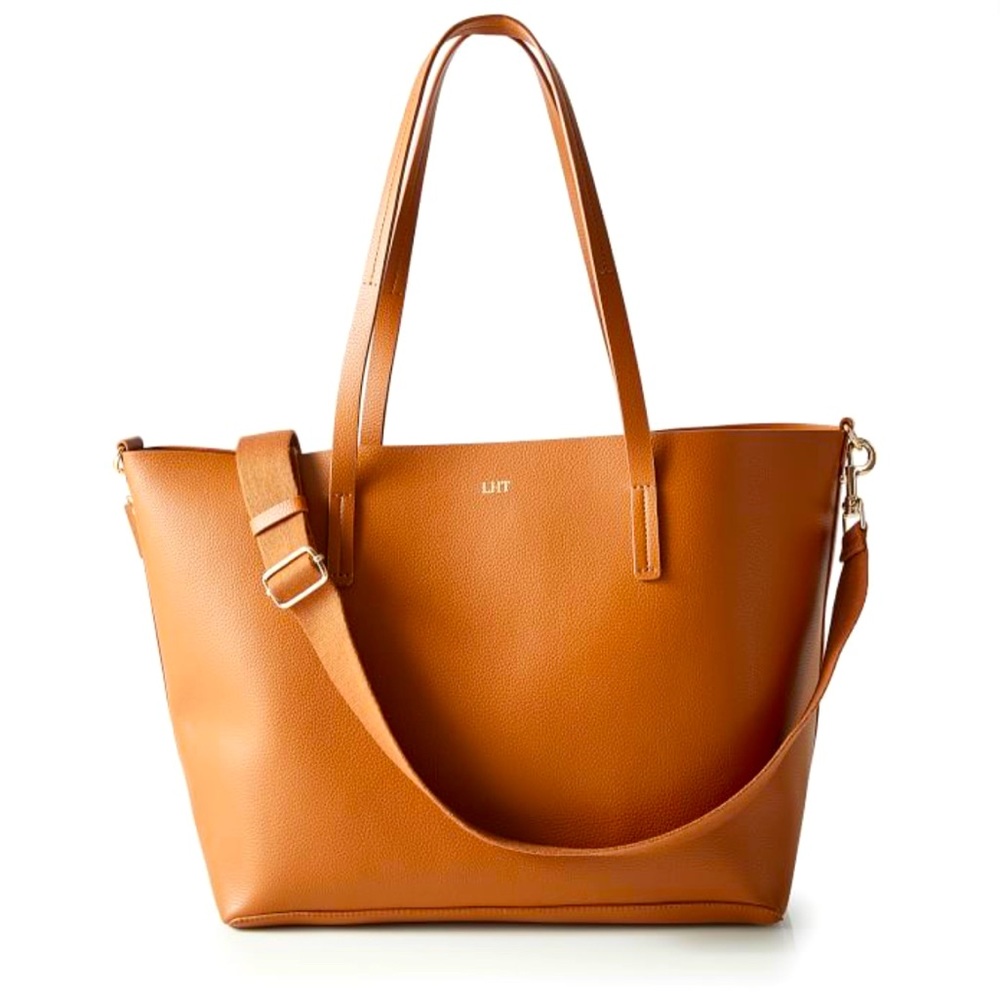 PEBBLED VEGAN LEATHER TOTE